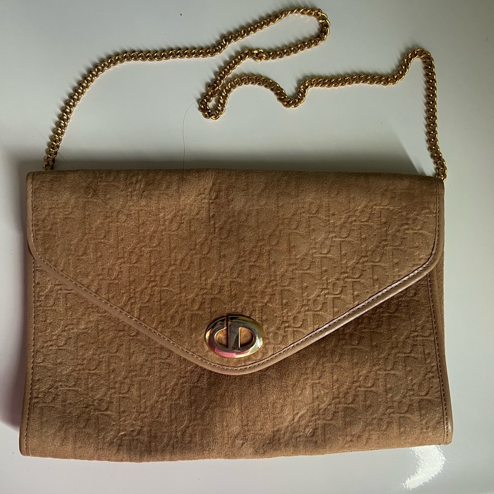 Christian Dior Vintage nude tan bag 80s